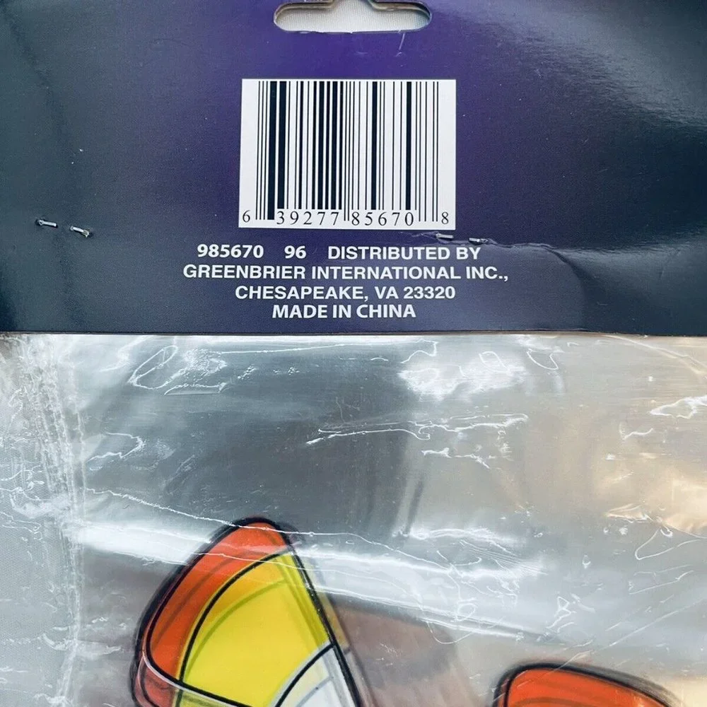 25 Count Halloween Holiday Party Treat Bags With Ties Candy Corn Clear Design